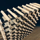 Natural Finish 120 Bottle Timber Wine Rack | 10x11 Configuration