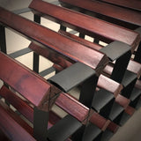 Dark Mahogany Finish Sloped Timber Wine Rack