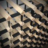 Natural Finish 120 Bottle Timber Wine Rack | 10x11 Configuration