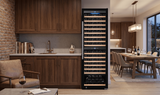 Vinovero 27" Dual Zone Wine Cooler with 180 Bottle Capacity and Black Full Glass Door