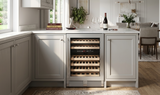 24-Inch Under-Counter Dual Zone Wine Cooler with Low-E Glass Door with Stainless Steel Trim