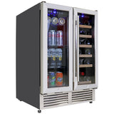 Koolatron 24 In Built-In Dual Zone Under-Counter Wine and Beverage Cooler