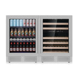 48" Ultimate Under Bench Wine and Beverage Triple Zone Cooler