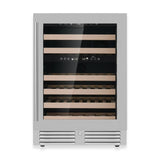 24-Inch Under-Counter Dual Zone Wine Cooler with Low-E Glass Door with Stainless Steel Trim