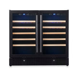 36" Under Bench Dual-Zone Wine Cooler with Low-E Glass Door