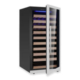 47-Inch Height Single Zone Wine Cooler with Low-E Glass Door with Stainless Steel Trim