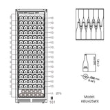 Upright Single Zone Large Wine Cooler With Low-E Glass Door