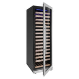 Upright Single Zone Large Wine Cooler With Low-E Glass Door with Stainless Steel Trim