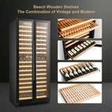 Lanbopro 255 Bottle Dual Door Wine Cooler