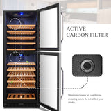 Lanbo 130 Bottle Dual Door Wine Cooler