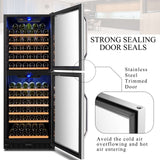 Lanbo 130 Bottle Dual Door Wine Cooler