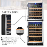 Lanbo 130 Bottle Dual Door Wine Cooler