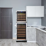 Lanbo 152 Bottle Dual Door Wine Cooler