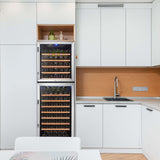 Lanbo 152 Bottle Dual Door Wine Cooler