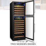 Lanbo 152 Bottle Dual Door Wine Cooler
