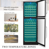 Lanbo 152 Bottle Dual Door Wine Cooler