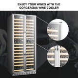 Lanbo Luxury 255 Bottles Dual Door Wine Cooler