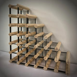Natural Finish Sloped Timber Wine Rack