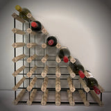 Natural Finish Sloped Timber Wine Rack