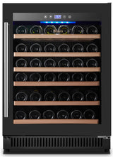 Vinovero 23" Single Zone Wine Cooler with 51 Bottle Capacity and Black Full Glass Door