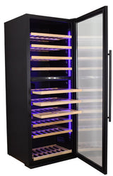 Vinovero 28" Dual Zone Wine Cooler with 290 Bottle Capacity and Black Full Glass Door