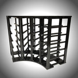 4-Column 24-Bottle Curved Corner Wine Cube - 18mm Thick
