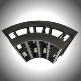 4-Column 24-Bottle Curved Corner Wine Cube - 18mm Thick