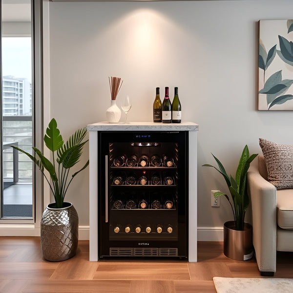 Energy efficient wine cooler for condo