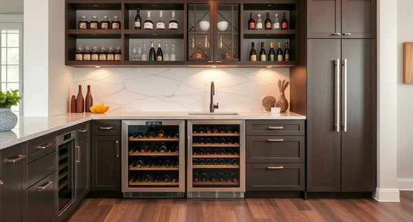 Mini wine fridge for home bar