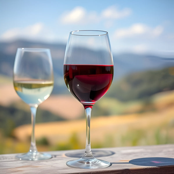 Wine cooler with temperature zones for red and white