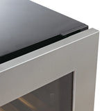 47-Inch Height Single Zone Wine Cooler with Low-E Glass Door with Stainless Steel Trim
