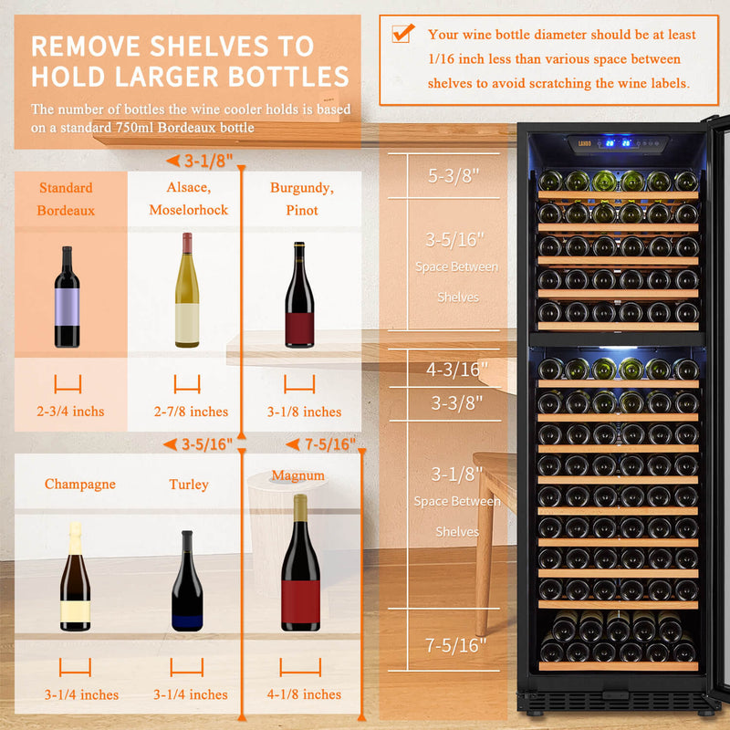 Lanbo 154 Bottle Dual Zone Wine Cooler – Wine Storage HQ