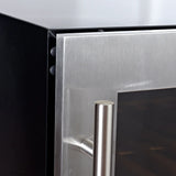 47-Inch Height Single Zone Wine Cooler with Low-E Glass Door with Stainless Steel Trim