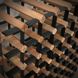Rustic (Hardwood) Finish 120 Bottle Timber Wine Rack | 10x11 Configuration