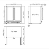 30-inch Dual Zone Wine Cooler with Low-E Glass Door with Stainless Steel Trim