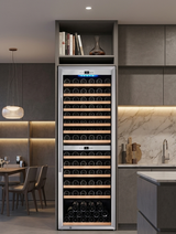 Vinovero 25" Dual Zone Wine Cooler with 126 Bottle Capacity and Stainless Steel Door