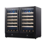 36" Under Bench Dual-Zone Wine Cooler with Low-E Glass Door