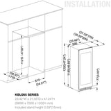 24-Inch Under-Counter Dual Zone Wine Cooler with Low-E Glass Door
