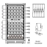 24-Inch Under-Counter Dual Zone Wine Cooler with Low-E Glass Door