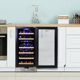 Koolatron 28 Bottle Dual Zone 15-Inch Under Counter Wine Cooler