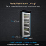 Lanbopro 143 Bottle Triple Zone Wine Cooler