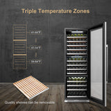 Lanbopro 143 Bottle Triple Zone Wine Cooler
