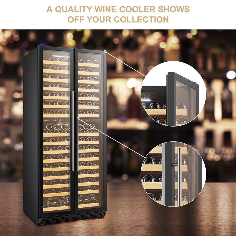 Lanbopro 255 Bottle Dual Door Wine Cooler