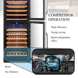 Lanbo 130 Bottle Dual Door Wine Cooler