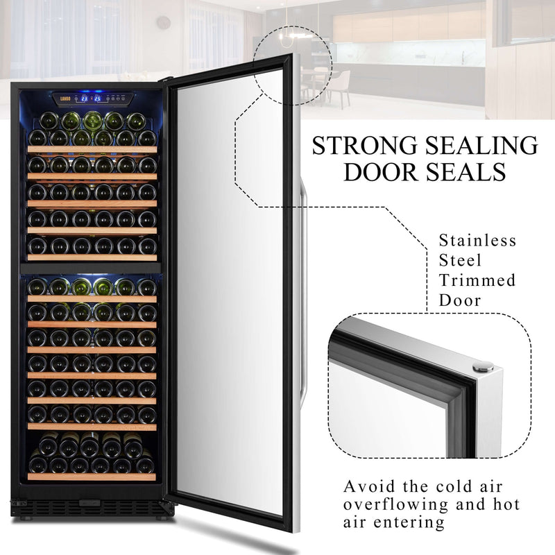 Lanbo 141 Bottle Dual Zone Wine Cooler