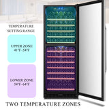 Lanbo 141 Bottle Dual Zone Wine Cooler