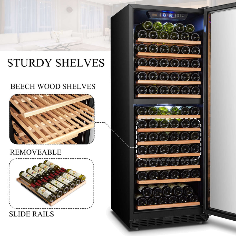 Lanbo 141 Bottle Dual Zone Wine Cooler