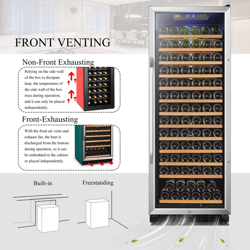 Lanbo 143 Bottle Single Zone Wine Cooler