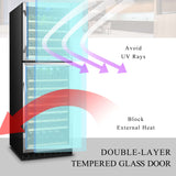 Lanbo 152 Bottle Dual Door Wine Cooler