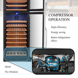 Lanbo 152 Bottle Dual Door Wine Cooler